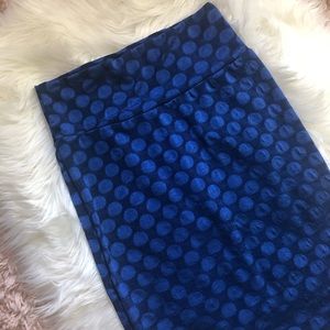 LuLaRoe Cassie Blue Pencil Skirt